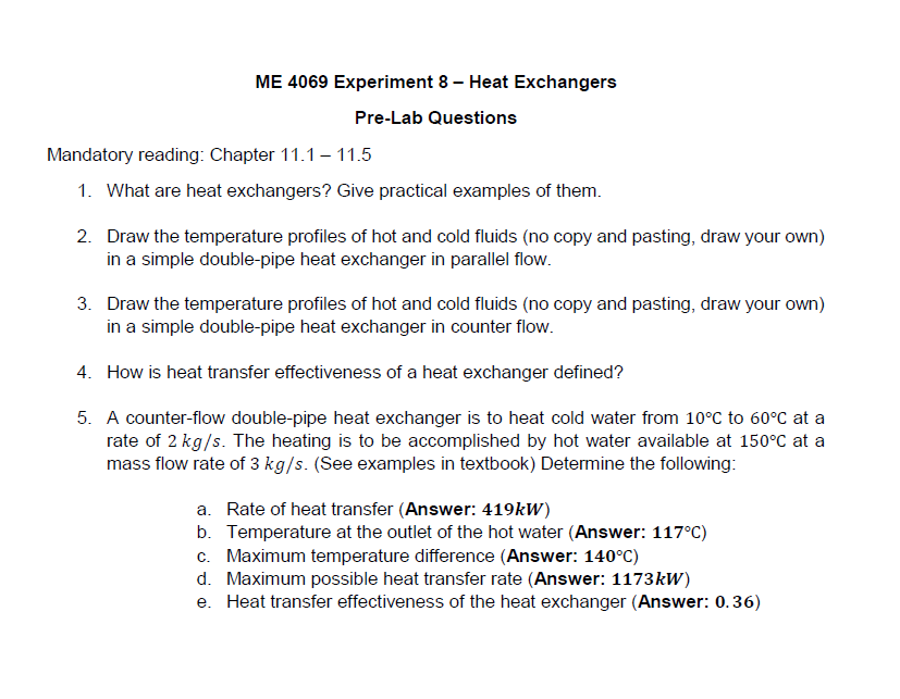 Heat Transfer L32 P2 Temperatures For Parallel And Counterflow Heat Exchangers Youtube