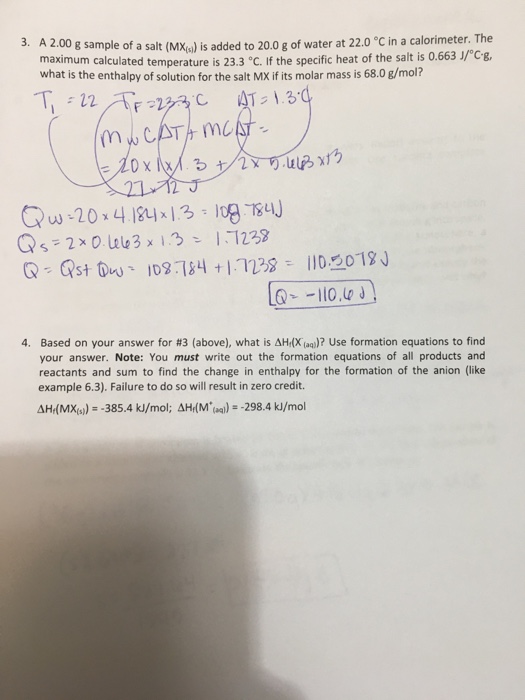 Solved A 2 00 G Sample Of A Salt Mx S Is Added To 20 Chegg Com