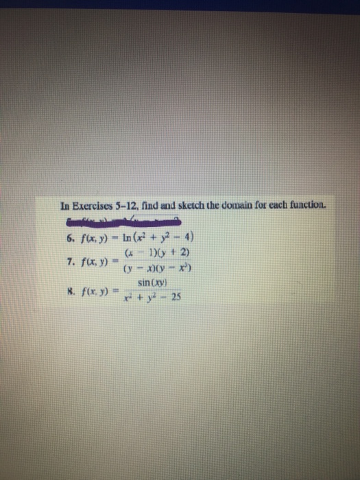 Solved Find And Sketch The Domain For Each Function F X Chegg Com