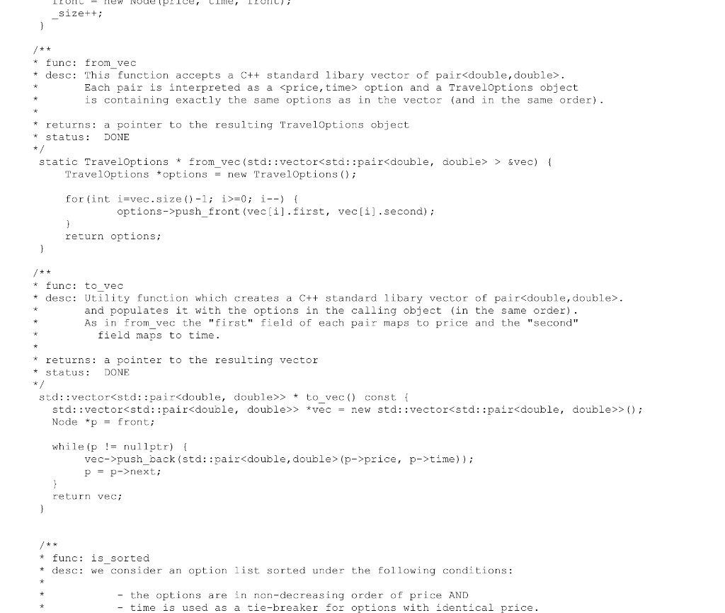 size+t *func: from vec * desc: This function accepts a C++ standard libary vector of pair<double,double>. Each pair is interp