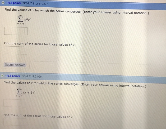 Solved find the values of x for which the series converge chegg