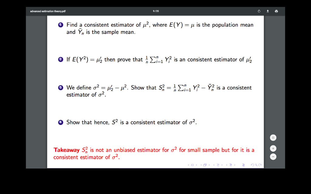 Solved Find A Consistent Estimator Of µ 2 Where E Y Chegg Com