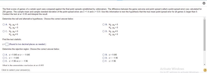 What Does Alternative Point Spread Mean