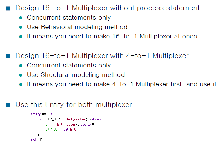 Design 16 To 1 Multiplexer Without Process Statement Chegg 