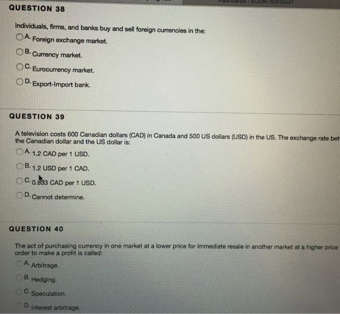 Solved Ashcarads Econ 103 Quiz Question 38 Individuals F - 