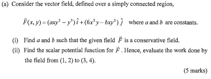 Solved A Consider The Vector Field Defined Over A Simp Chegg Com