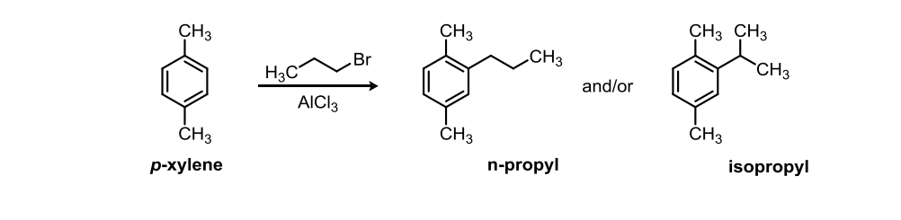 Solved A From This Friedel Crafts Alkylation Of P Xylene Chegg Com