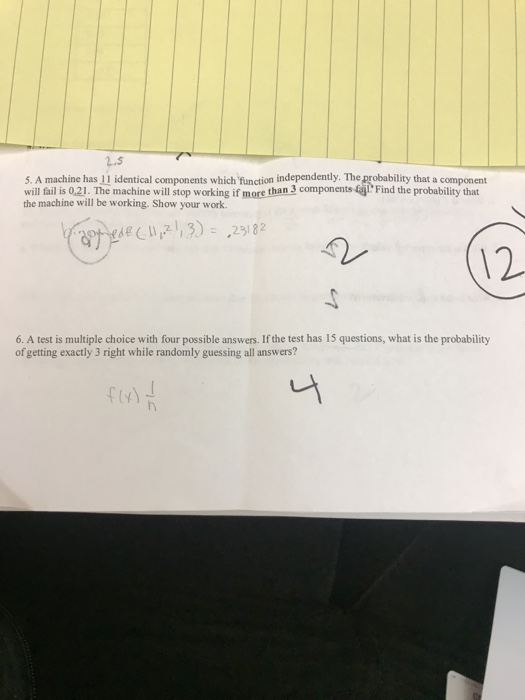 1 5 5 A Machine Has 11 Identical Ponents Which Chegg 