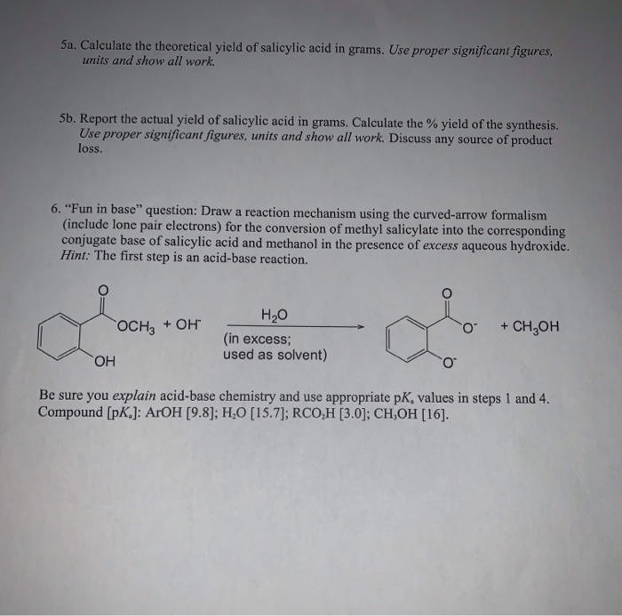 Solved Name Chem 206 Lab 6 Spring 2019 Synthesis Of Chegg Com