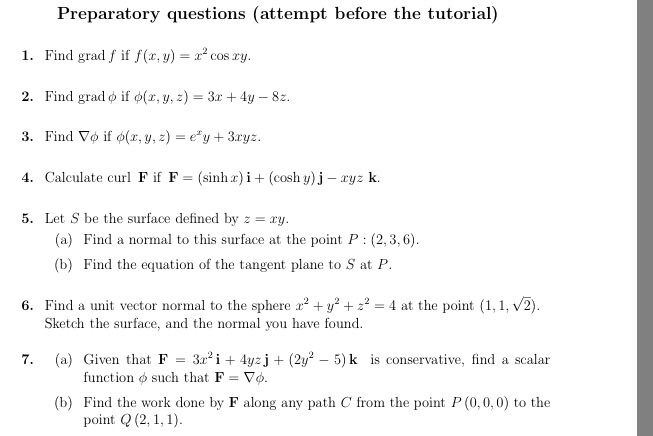 Solved Preparatory Questions Attempt Before The Tutorial Chegg Com