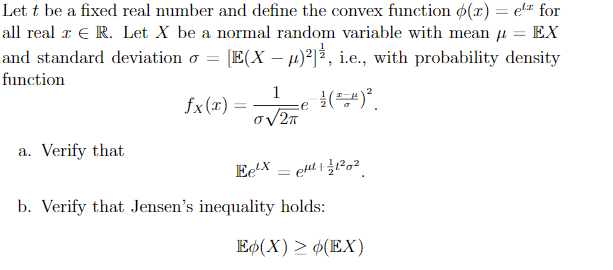 Solved Let T Be A Fixed Real Number And Define The Convex Chegg Com