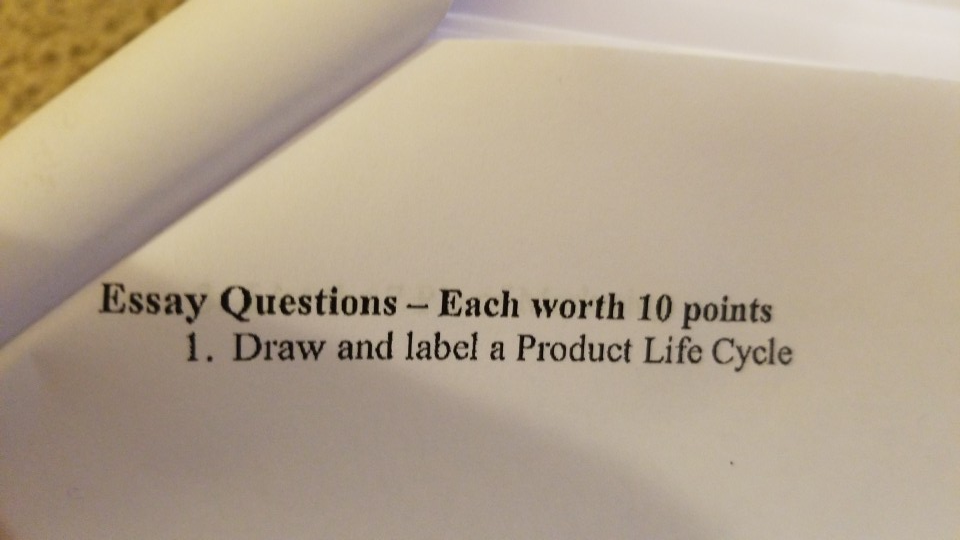 solved essay questions each worth points draw and essay questions each worth points draw and label a product life cycle