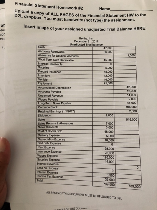 Financial statement homework 2 03 picture