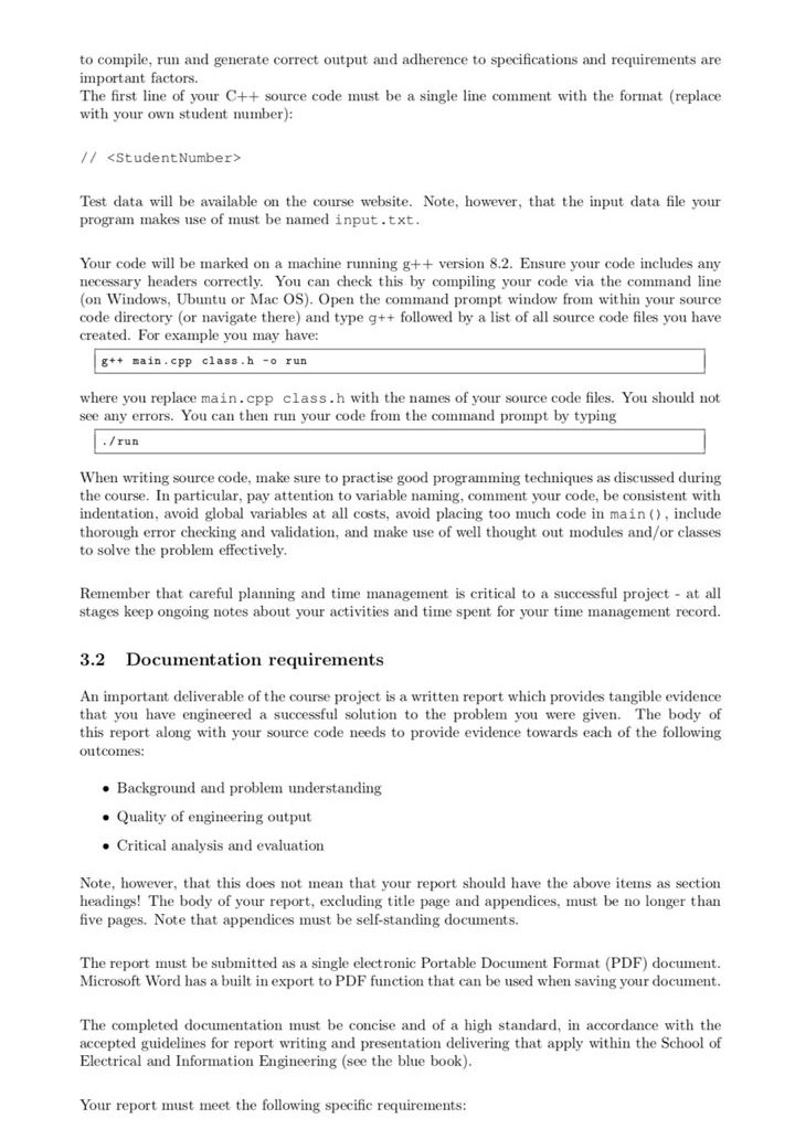 to compile, run and generate correct output and adherence to specifications and requirements are important factors. The first