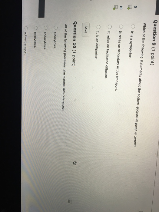 Solved Question 9 1 Point Which Of The Following Chegg Com