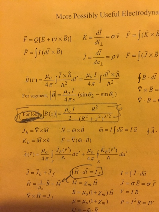 Solved Using The Equation Of The Loop And Answer Question Chegg Com