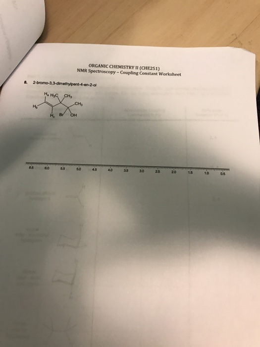 Solved: ORGANIC CHEMISTRY II (CHE251) NMR Spectroscopy Cou... | Chegg.com