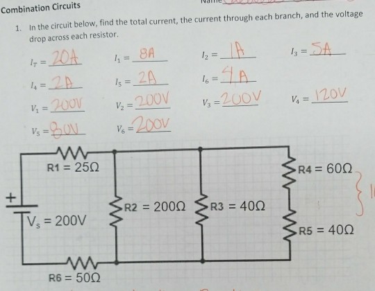solve combination circuits