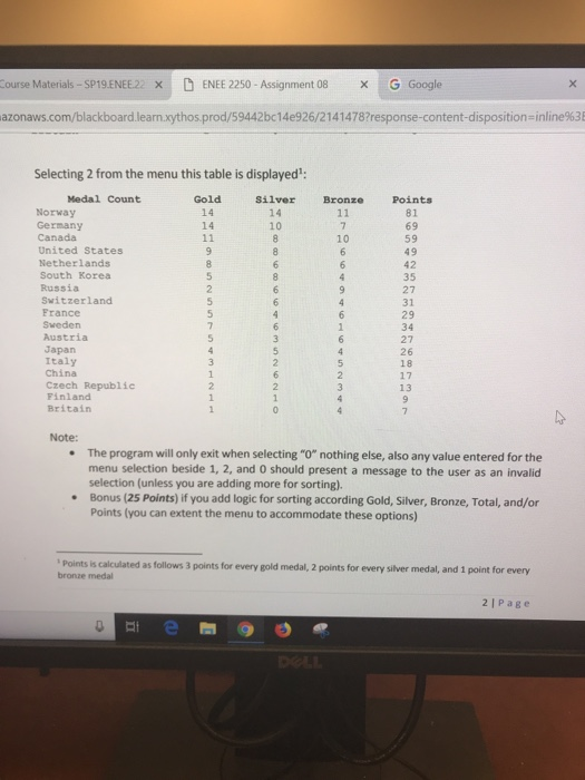 ENEE 2250- Assignment 08x G Google Course Materials-SP19.ENEE22 azonaws.com/blackboardleamxythos prod/5 9442 bc 14e326/2 14 1