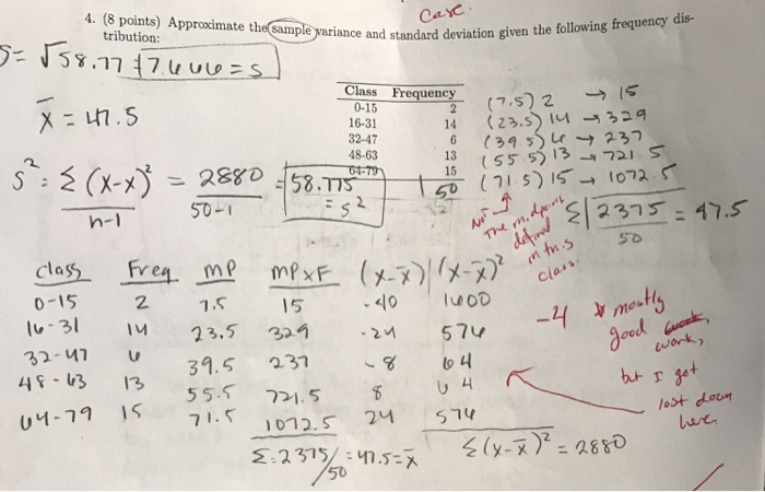 Solved Approximate The Sample And Standard Deviation Given Chegg Com