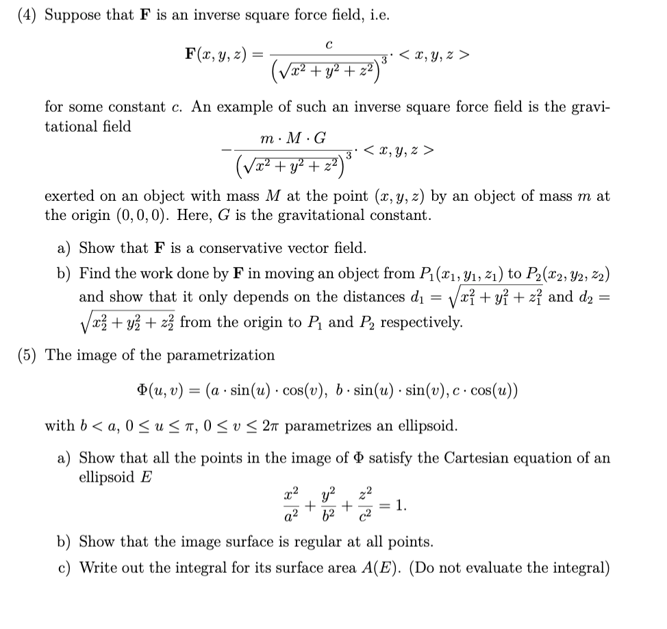Solved Suppose That F Is An Inverse Square Force Field I Chegg Com