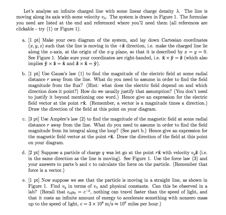 Solved Let S Analyse An Infinite Charged Line With Some L Chegg Com