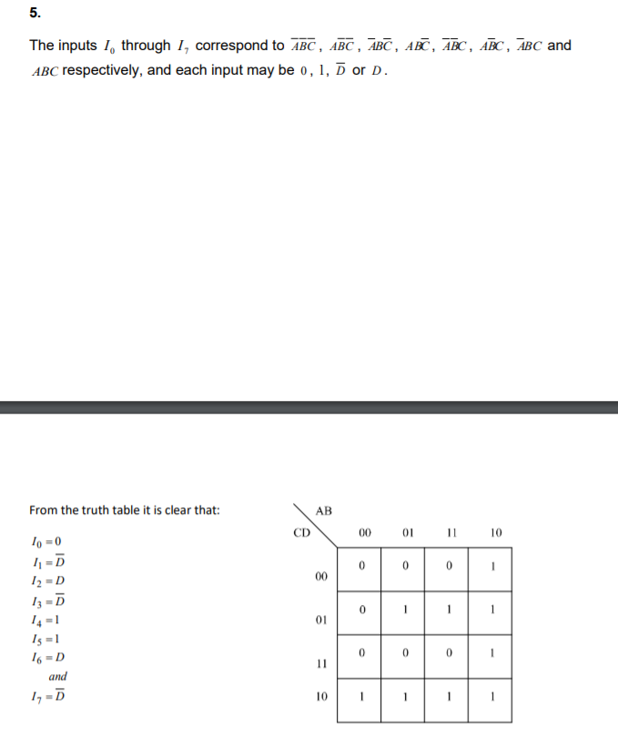 Solved 5 Select The Proper Inputs For An 8 Bit Multiplex