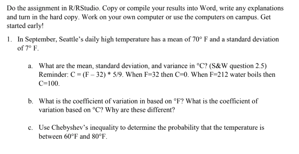 Solved Do the assignment in R/RStudio. Copy or compile your 