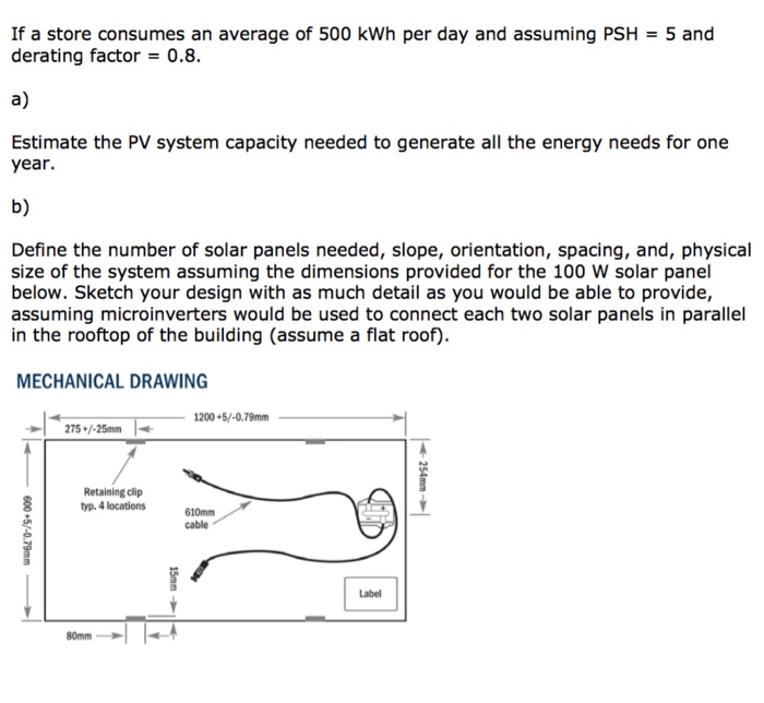 If A Consumes An Average Of 500 Kwh Per Day Chegg If A Consumes An Average Of 500 Kwh Per Day And Uming Psh5 Derating