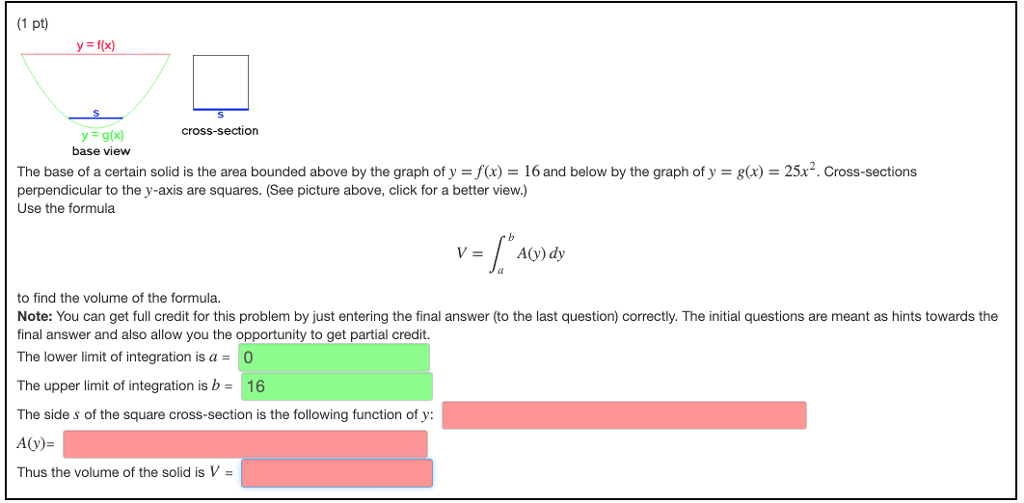 Solved The Base Of A Certain Solid Is The Area Bounded Ab Chegg Com