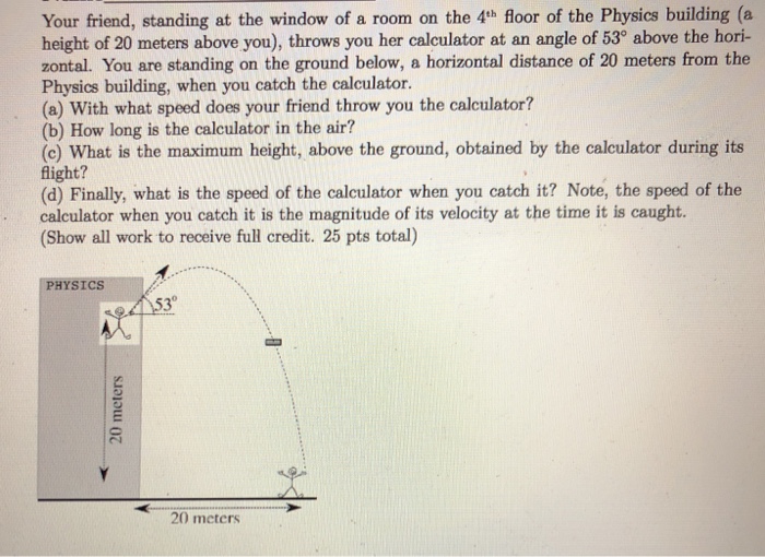 Solved Your Friend Standing At The Window Of A Room On T