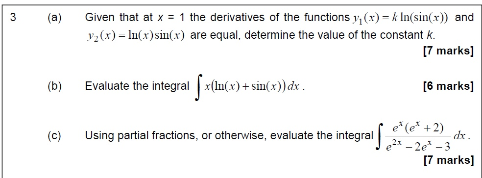 Solved 3 A Given That At X 1 The Derivatives Of The Fu Chegg Com