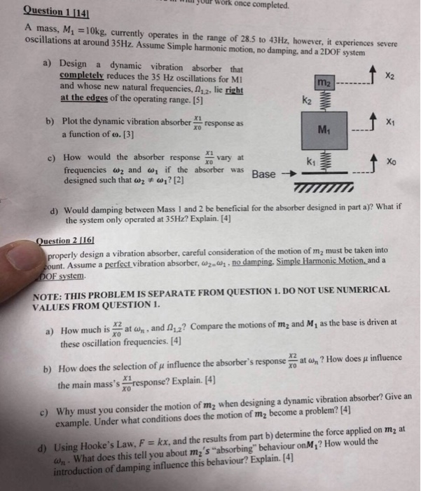 Your Work Once Completed Question 1114 A Mass Chegg Com