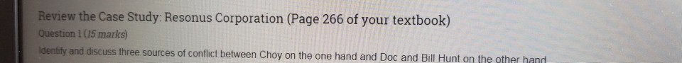 resonus corporation case study answers