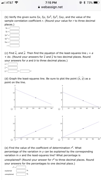 Solved: In The Least-squares Line Y Hat = 5 – 6x, What Is ... | Chegg.com