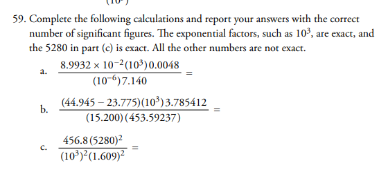 Solved 59 Complete The Following Calculations And Report Chegg Com