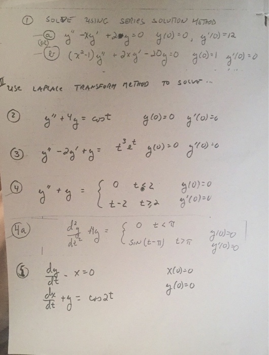 Solved Solve Using Series Solution Method A Y Xy 2y Chegg Com