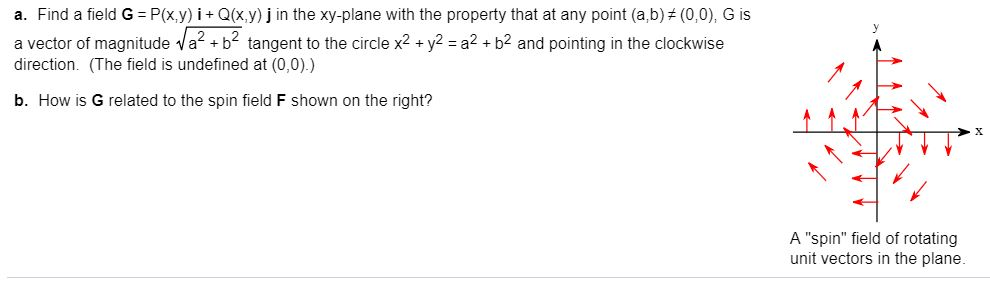 Solved Find A Field G P X Y I Q Hu J In The Xy Plane Chegg Com