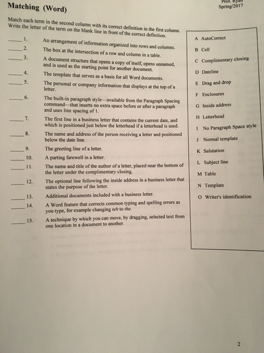 farewell answer letter Solved: Column Its Match Second Each With The Defi Term In farewell answer letter Solved: Column Its Match Second Each With The Defi Term In