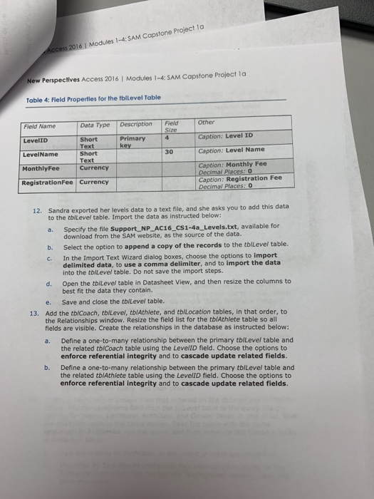 Word modules 1-4 sam capstone project b image