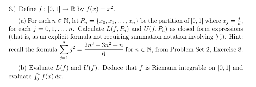 Solved 6 Define F 0 R By F X 2 1 Where X A For E Chegg Com