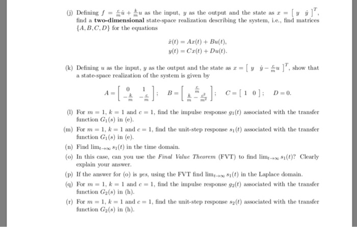 5 Linear Time Invariant Mechanical System 90 Poi Chegg Com