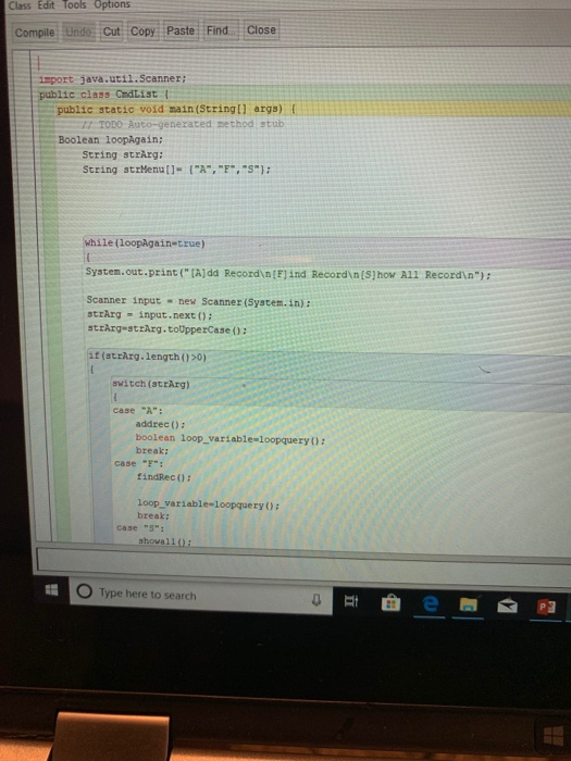 e Class Edit Tools Options Cut Copy Paste Find Close Undo Compile import java.util.Scanner: public class Cndist public static