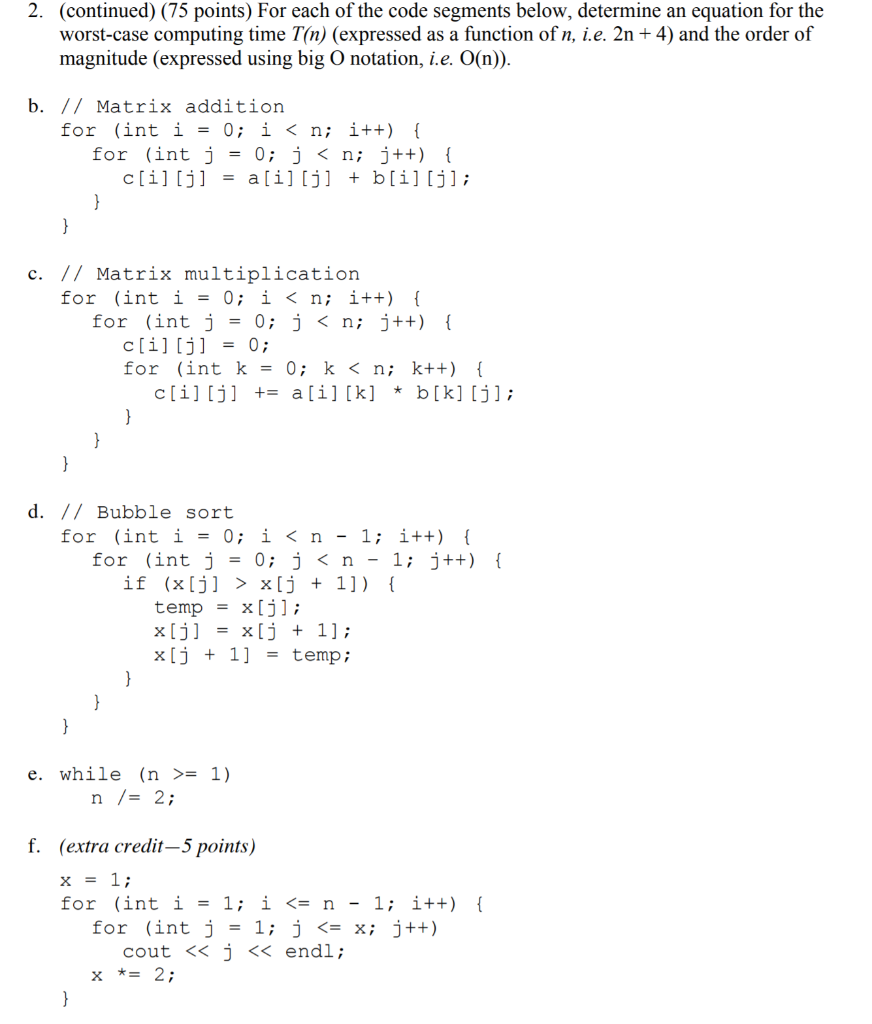 Solved 1 25 Points Assume Each Expression Listed Below Chegg Com