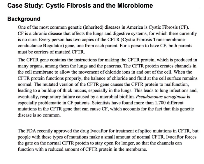 Cystic fibrosis case study nursing picture