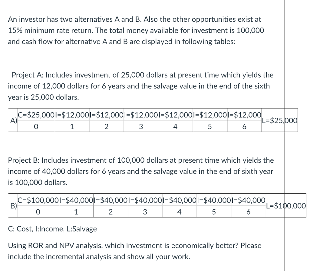 Solved] Consider a project that costs $100,000 and yields a return