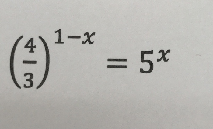 (3/1-x = x 5 4-3
