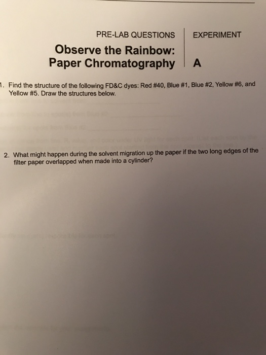 Solved Pre Lab Questions Experiment Observe The Rainbow Chegg Com