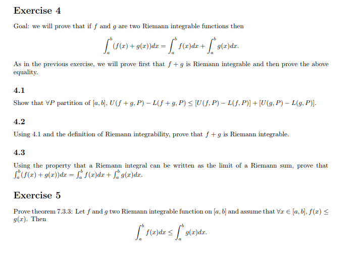 Solved Exercise 4 Goal We Will Prove That If F And G Are Chegg Com