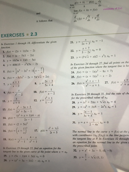 Differentiate The Given Function F X 2x 1 3x Chegg Com